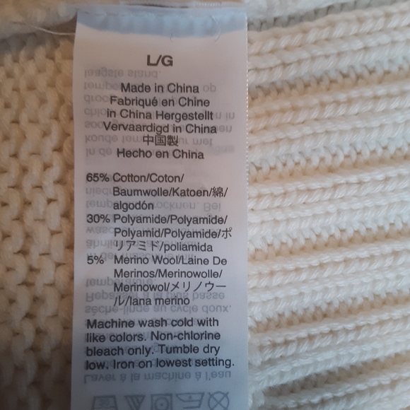 J Crew Cream Turtleneck Poncho - Picture 4 of 6